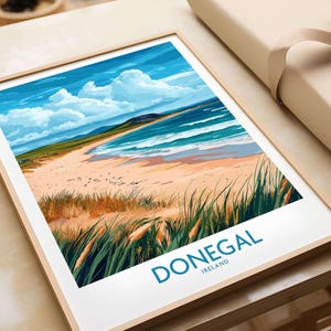 Donegal Print Donegal Art Print Travel Print | Home Décor Poster Gift | Digital Illustration Artwork River Eske Ireland