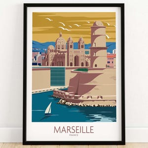 Marseille Poster France Wall Art | French Gift Idea | Art Print