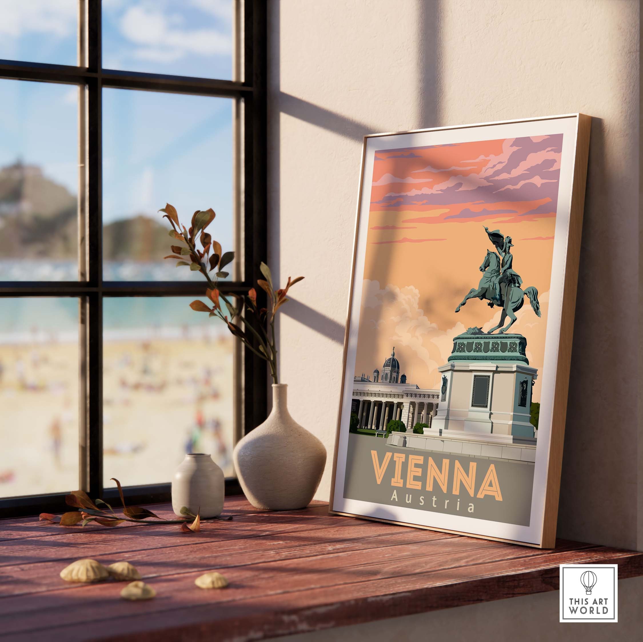 ★アートポスター★年代物３０年前★ＶＩＥＮＮＡ★ＡＲＴ ウィーン ポスター オーストリア プリント | ウィーン ウォールアート