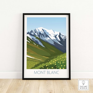 Mont Blanc Reise Poster - Museumsqualität Fine Art Print ThisArtWorld
