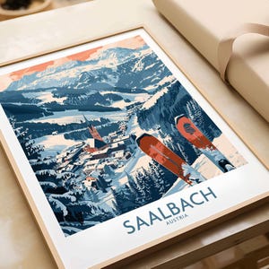Ski Wand Kunst Skihütte Skihütte Print Home Dekor Ski Zimmer Kunst Familie Geschenk Österreich Geschenk Kunstliebhaber Ski Kunst Skihütte Poster Wintersport Kunst