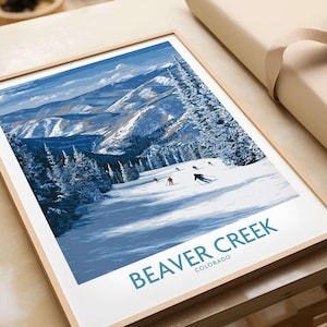 Beaver Creek Colorado Skifahren Wandkunst - Bergresort Dekor, Wintersport Druck, Schneelandschaft Geschenk für Ski-Enthusiasten