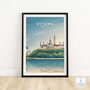 Ottawa Canada Travel Poster Print | Ottawa Gift | Ottawa Wall Art | Home Decor | Birthday Gift