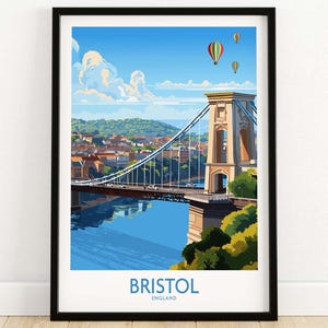 Bristol Art Print Wall Art Print Travel Print | Home Décor Poster Gift | Digital Illustration Artwork | Birthday Present
