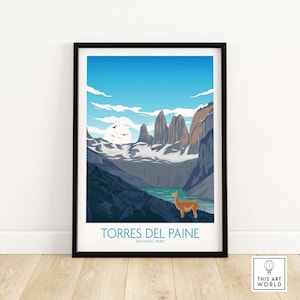 Torres del Paine Chili affiche de Zazzle.be Liste d&#39;envies Vous avez des idées ? Impression d&#39;art mural | de voyage en Patagonie | Cadeau encadré et non encadré