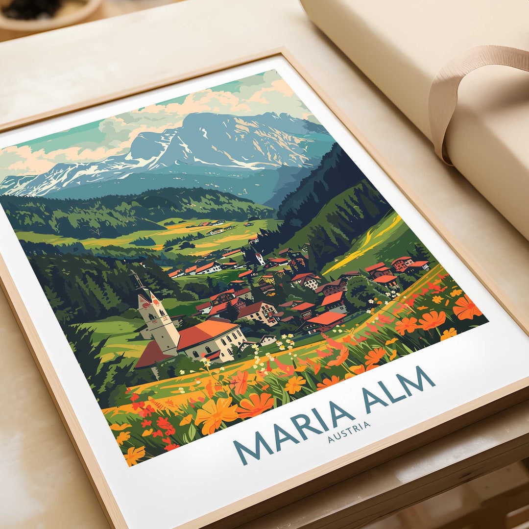 Maria Alm Travel Print Wall Art Print Poster Gift Home Decor Travel ...