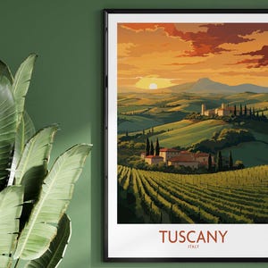 Toskana Italien Wand Kunst Druck toskanischen Reise Poster - Perfektes Geschenk für Geburtstage Jubiläen und Wohnkultur