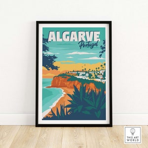 Algarve Poster Portugal | Wall Art | Vintage Art Print | Framed & Unframed Artwork | Home Decor Gift Idea