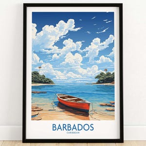 Barbados Wall Art Print | Travel Poster Art | Home Décor Artwork | Birthday present | Wedding anniversary gift