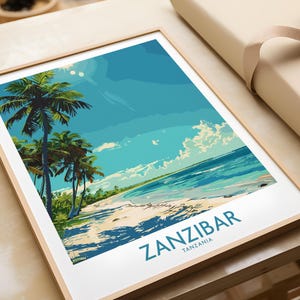 Zanzibar Travel Print Tanzania Poster Zanzibar Artwork Poster Gift Tanzania  Home Decor Zanzibar Illustration Art Lover Tanzania Print