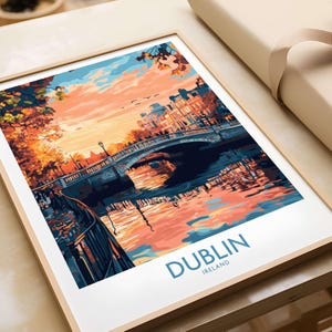 Poster di Dublino Stampa artistica Arte murale Irlanda Decorazione per la casa Opera d&#39;arte Decorazione per la casa Arte per l&#39;ufficio Arte di Dublino Decorazione per la casa Poster Regalo di Dublino Decorazione per la stanza Irlandese