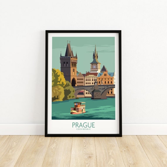 Prague Wall Art Czech Travel Print Prague Decor Prague Etsy UK