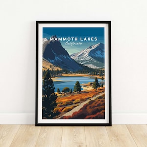 Mammoth Lakes Mountain Trail Print, Sierra Nevada Poster, Rustic Cabin Artwork, Wilderness Wall Art, Signed Landscape Gift, Nature Decor