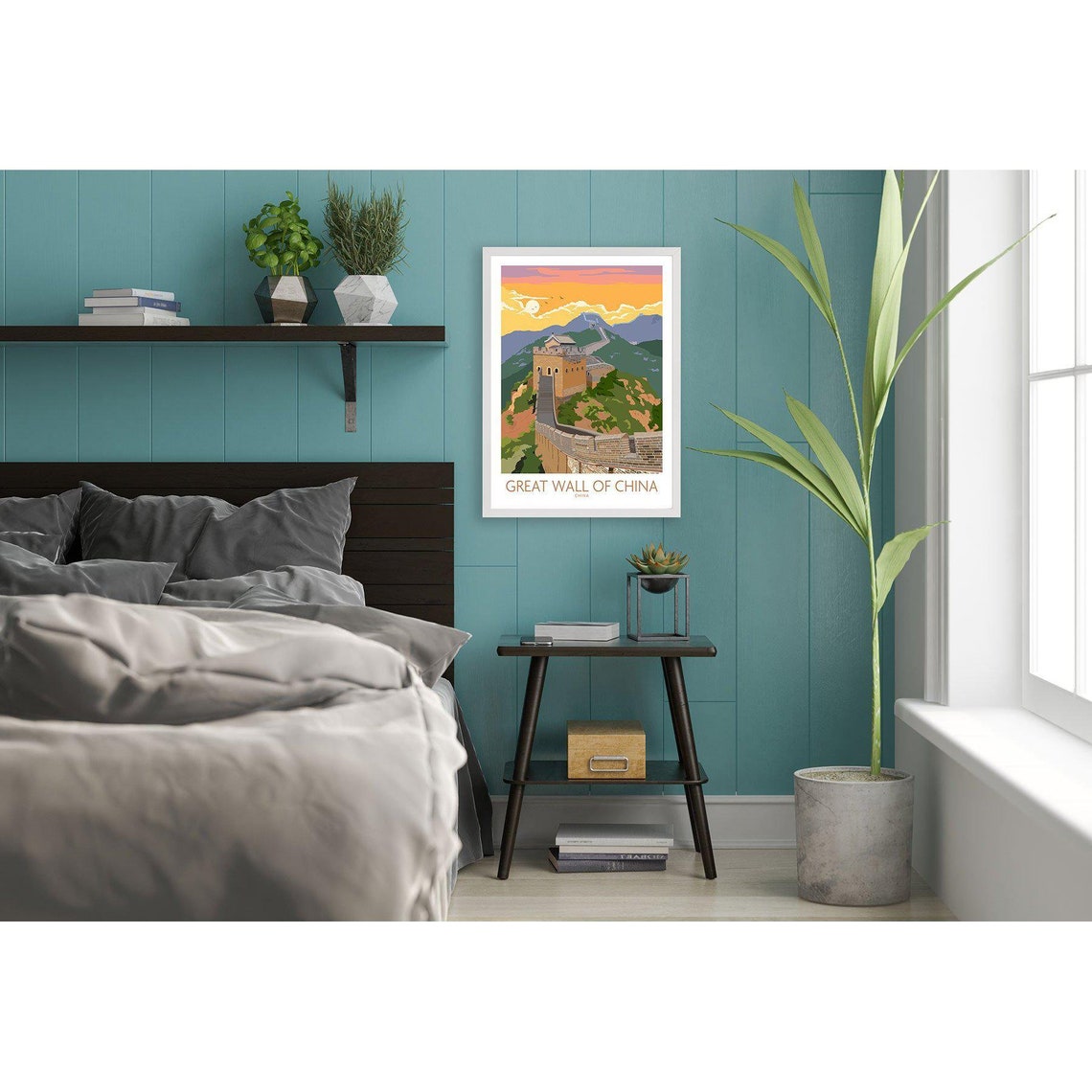 Great Wall of China Print Wall Art Travel Poster Framed & | Etsy