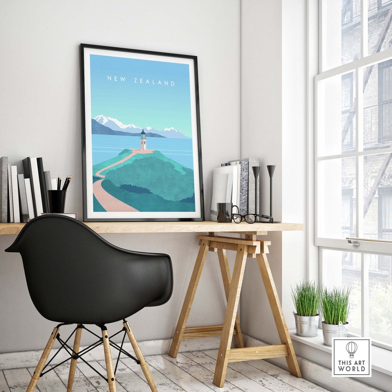 New Zealand Print NZ Wall Art New Zealand Art Travel Etsy