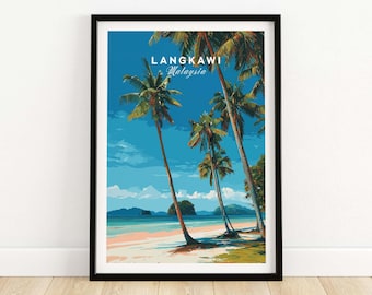 Langkawi Tropical Island Print | Malaysia Poster