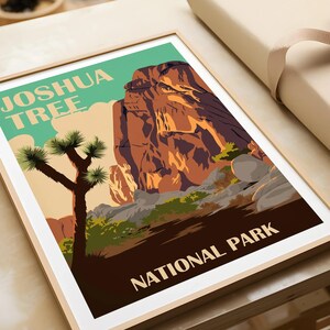Joshua Tree Print | National Park Poster | Vintage Travel Park Art ...