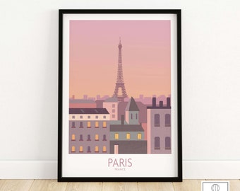 Paris Wall Art | Paris France Travel Poster Print | Paris Gift Idea