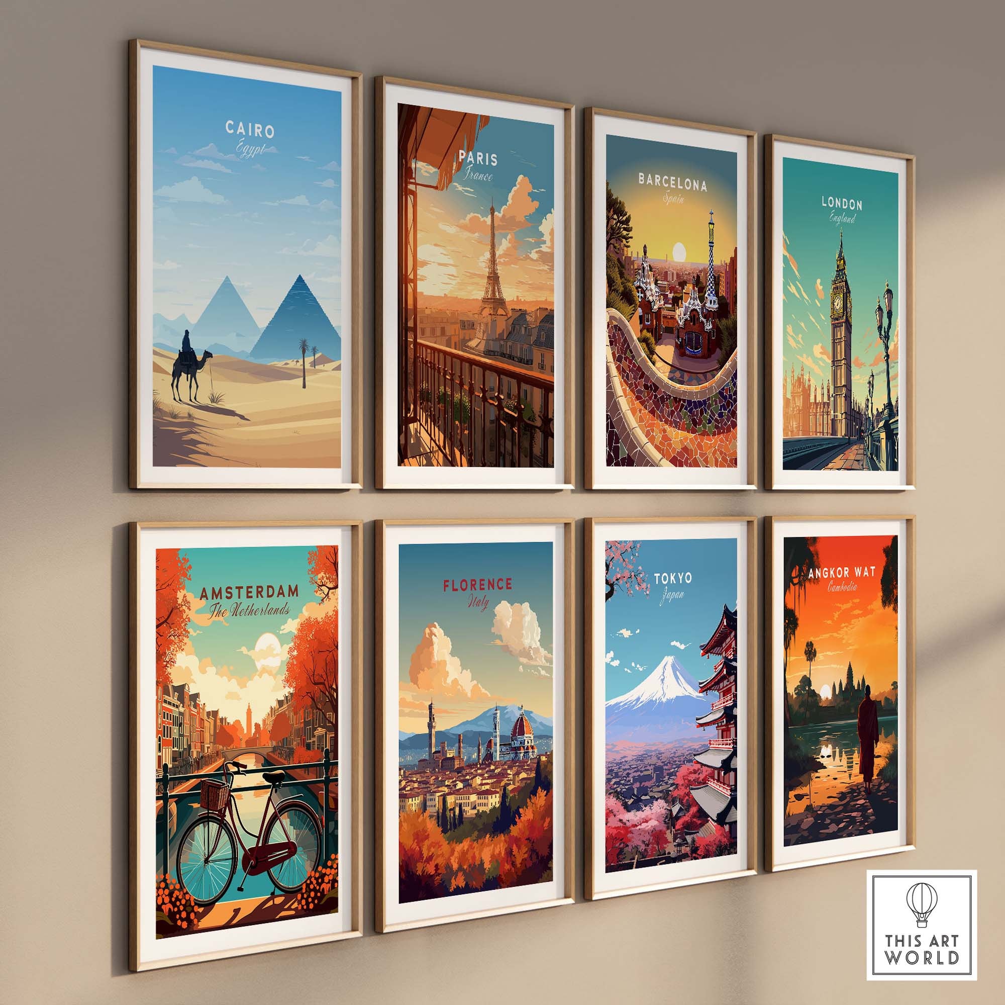 Cairo Poster - Pyramids Travel Poster | Birthday Present | Wedding ...