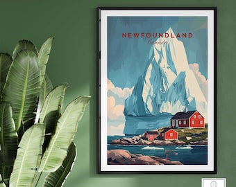 Impresión artística de pared de Terranova, Canadá. Póster de Terranova. Decoración de pared.