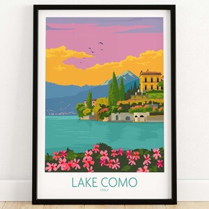 Lake Como Italy Poster Print - Como Wall Art Gift - Italy Print