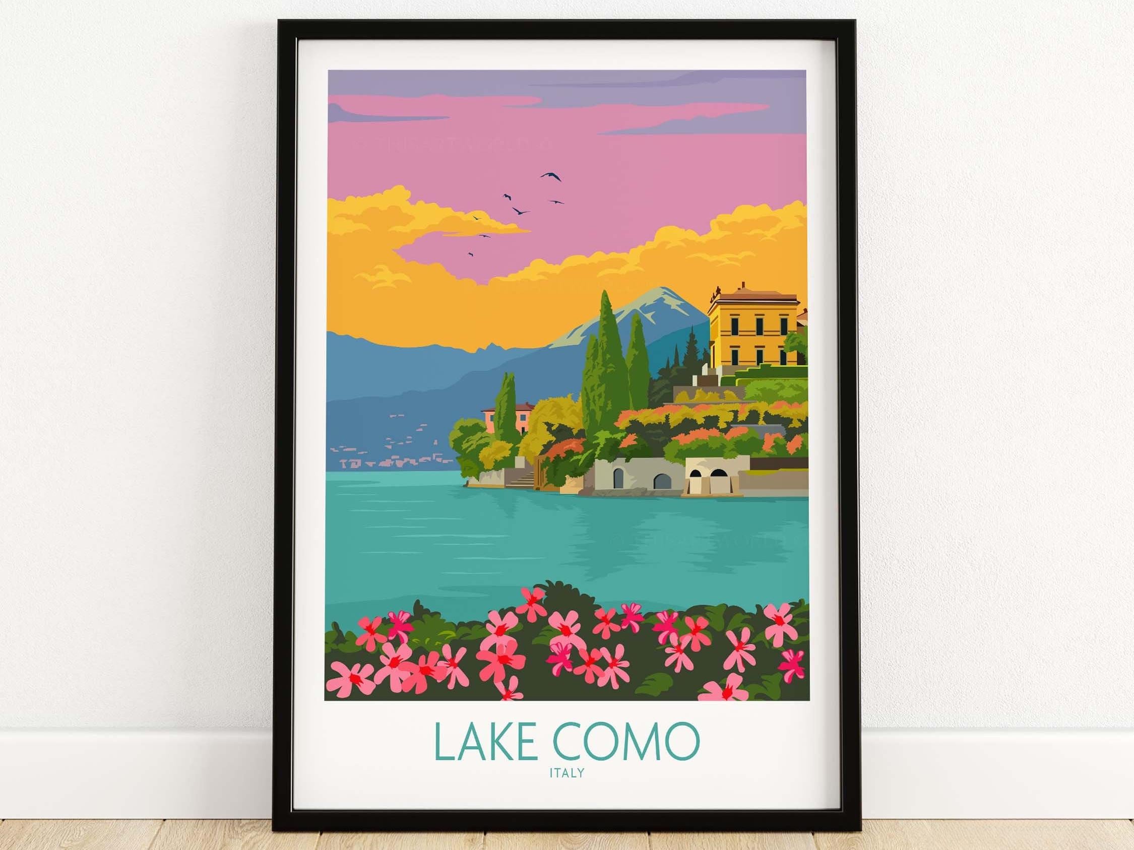 Lake Como Italy Poster Print - Como Wall Art Gift - Italy Print