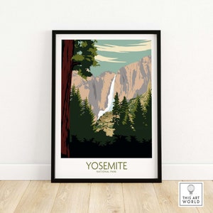 Yosemite Wall Art | Yosemite Print | Yosemite Poster | Yosemite Park Art | National Park Poster Print | Yosemite California | Yosemite Gift