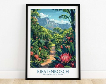 Kirstenbosch Art Print Travel Poster Home Decor Gift Wall Art Print Birthday Present Wall Art Print