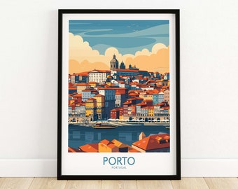 Porto Travel Poster Wall Art Poster Print, Personalized Gift, Housewarming Gift for her, Wedding Gift, Large Wall Art Decor