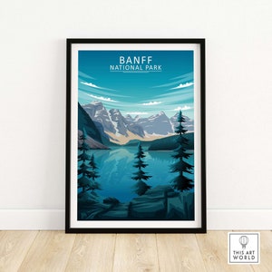 Banff Print | Canada National Park Poster | Banff Travel Poster | Banff Gift Idea