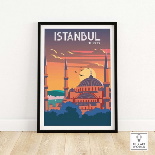 Istanbul Map Print Minimalistic Wall Art Poster City Maps Etsy