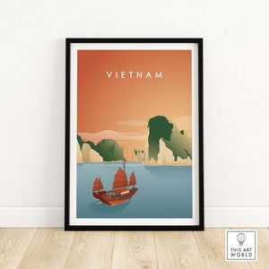 Vietnam Wall Art Poster Print | Vietnamese Wall Home Decor | Vietnam Gift | Framed & Unframed Travel Print Asia