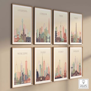 Liverpool City Skyline Wall Art Print