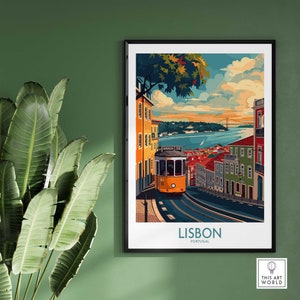 Lisbon Print Portugal Wall Art Print Lisbon Travel Poster Home Decor Lisbon Artwork Poster Lisbon Gift Digital Illustration Art Lovers Print