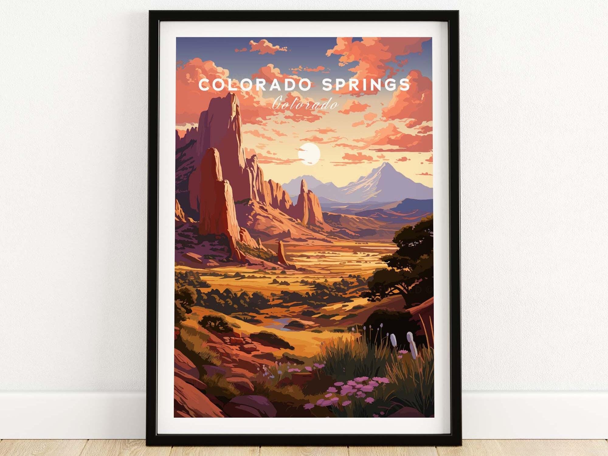 Colorado Springs Poster Art Print Travel Print | Home Décor Poster