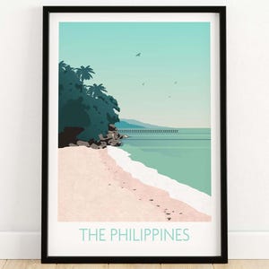Philippines Print | Wall Art | Indonesia Travel Poster | Philippines Travel Print | Tropical Beach Print | Philippines Home Decor Gift Art