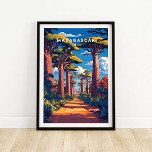 Madagascar Travel Poster Madagascar Wall Art Print Madagascar Poster Wall Decor Illustration Madagascar Art Gift