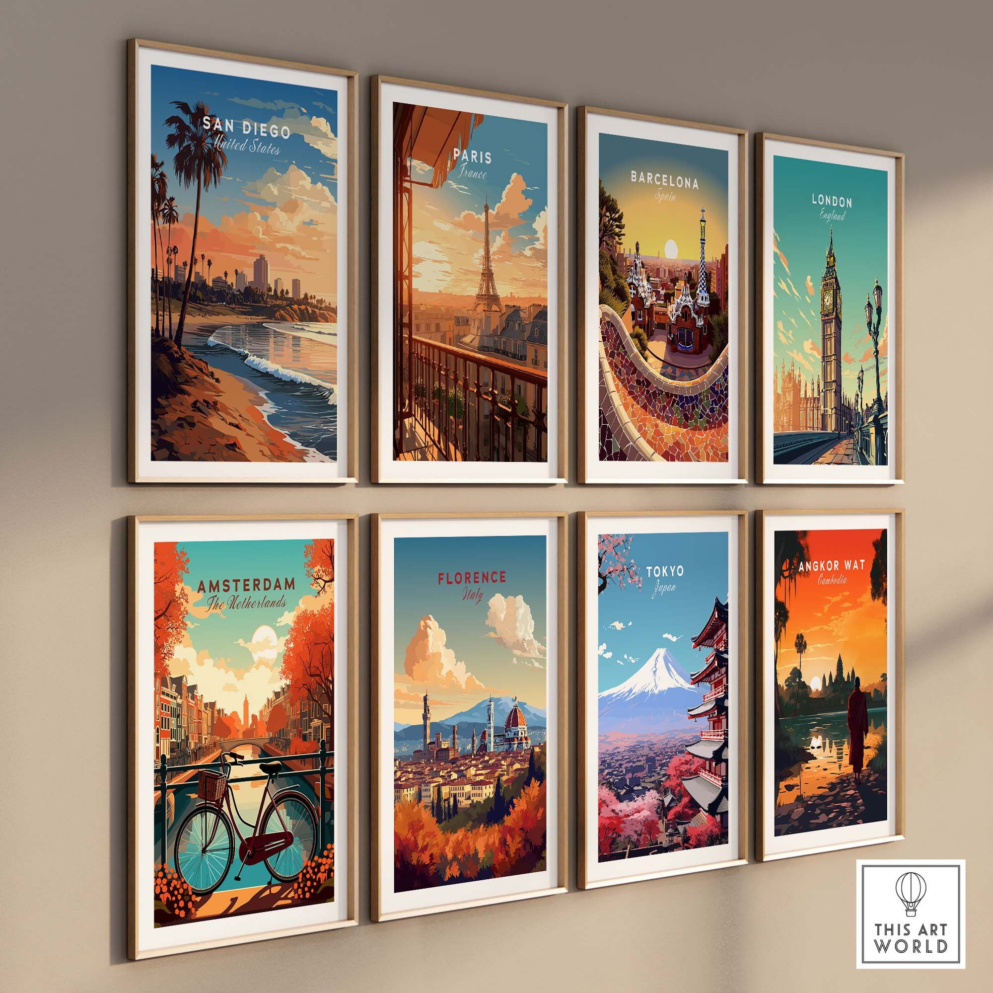 San Diego Poster Art Print California Travel Print | Home Décor Poster ...