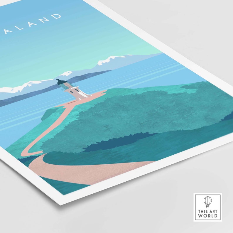 New Zealand Print NZ Wall Art New Zealand Art Travel Etsy