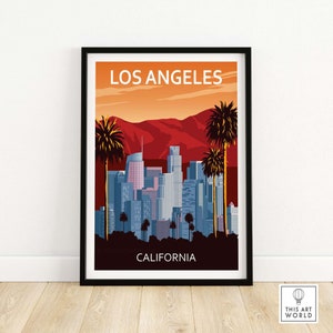 Los Angeles Wall Art Print | LA Poster | Los Angeles California Wall Decor