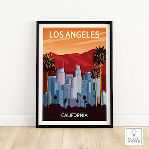 Los Angeles Wall Art Print | LA Poster | Los Angeles California Wall Decor