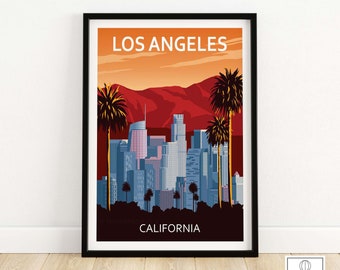 Los Angeles Wall Art Print | LA Poster | Los Angeles California Wall Decor