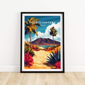 Fuerteventura Kanarische Inseln Spanien Reise Druck Fuerteventura Reise Druck Fuerteventura Kunstwerk Wandbehang Dekoration