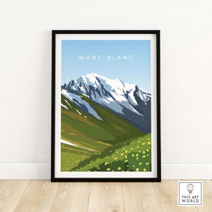 Mont Blanc Travel Poster Print - Vintage Art Print for Home Decor