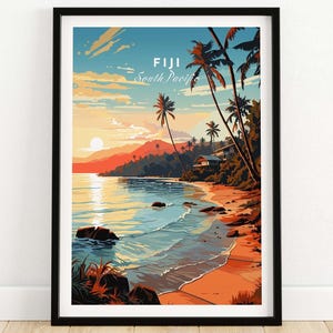 Impresión de viaje de Fiji, obra de arte para colgar en la pared, decoración del hogar, galería, arte de pared, regalo de cumpleaños, regalo de aniversario de boda, decoración del hogar y la oficina