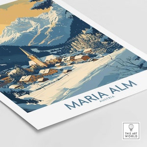 Maria Alm Travel Poster Wall Art Print Poster Gift Home Decor Travel ...