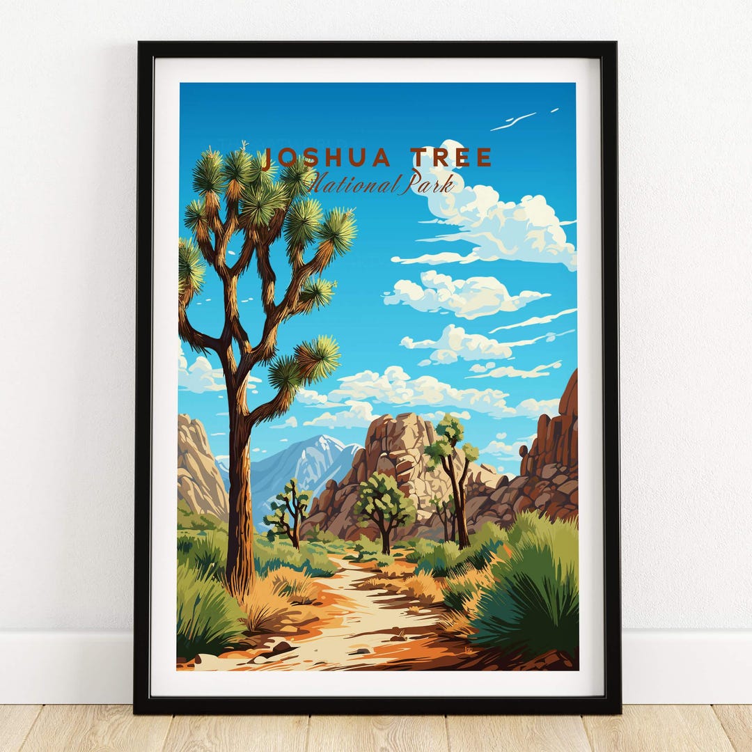 Joshua Tree Poster National Park Art Print Travel Print | Home Décor ...