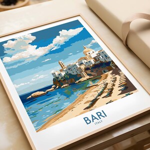 Bari Wall Art Puglia Wall Art Print Italy Travel Poster Italy Home Decor Bari Artwork Poster Gift Bari Illustration Art Lover Italy Print