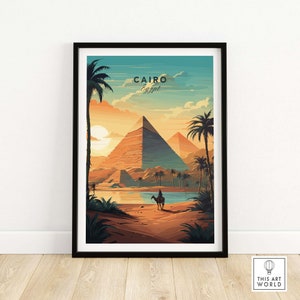 Cairo Wall Art Travel Poster | Birthday present | Wedding anniversary gift | Best Gift for Her | Pesonalized Wall Art Gift for Him