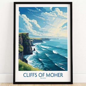 Klippen von Moher Geschenk | Irland Poster | Geburtstagsgeschenk | Hochzeitstag Geschenk | Kunstdruck